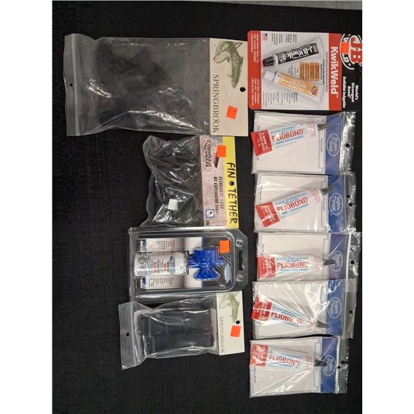 ANGLERS IMAGE PLIOBOND X 5, SHORELINE AIRHORN, FIN TETHER X 2, KWIK-WELD, CONVERSION BUCKLE