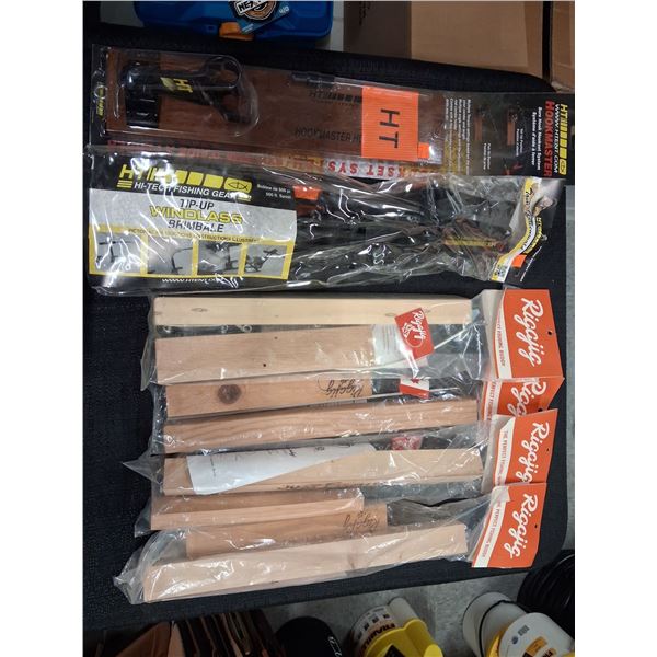 HOOKMASTER HOOK SET SYSTEM, HI-TECH TIP-UP, RIGAJIG X 4 - 6 ITEMS TOTAL