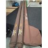 Image 1 : TWO PIECE FENWICK FLLY ROD CASES BROWN 57" LONG - 3 ITEMS