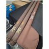 Image 3 : TWO PIECE FENWICK FLLY ROD CASES BROWN 57" LONG - 3 ITEMS