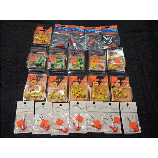 NIPPERS, JIGHEADS, KING FISHER LURES - 25PC