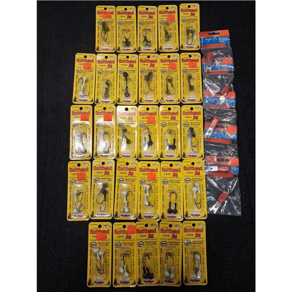 HUGE LOT OF BUTTHEAD JIGS - VARIOUS COLORS, NIPPERS - 32PC