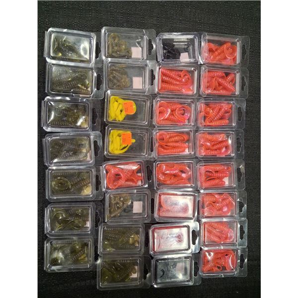 HUGE VARIOUS LOT OF RUBBER TAILS - ASSORTED COLORS 10PC