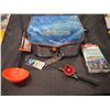 Image 1 : FISHING LOT OF CALCUTLA TACKLE BOX, TROUT KIT, ICE ROD & SCOOP - 4PC
