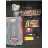 Image 1 : RAPALA TACKLE BOX W NET, BASS TACKLE, LUNK HUNT, GUMDROPS, JIGS, SCISSORS & NET - 7PC