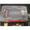 Image 2 : RAPALA TACKLE BOX W NET, BASS TACKLE, LUNK HUNT, GUMDROPS, JIGS, SCISSORS & NET - 7PC