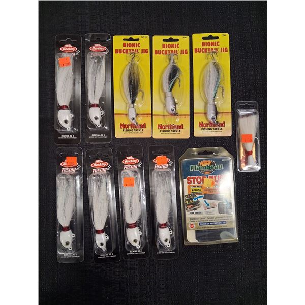 BERKLEY BUCK TAILS, NORTHLAND BUCKTAILS - ASSORTED SIZES - 11 PC