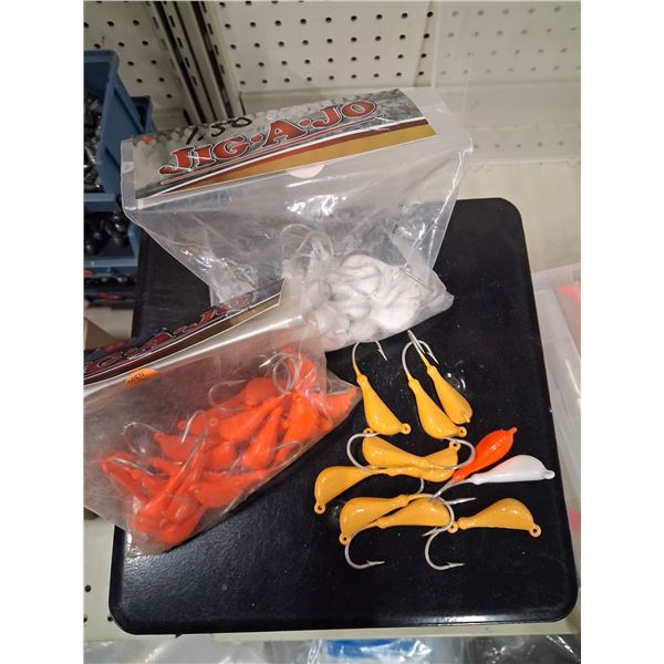 3LBS OF ASSORTED BANANA HEAD JIGS - 1OZ, 2OZ