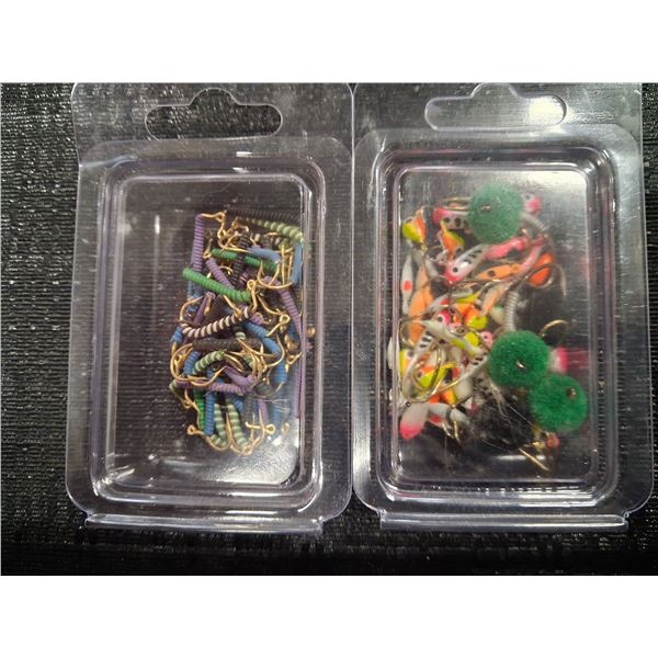 2 - 50 PACKS OF ASSORTED WIRE WORMS / ICE JIGS