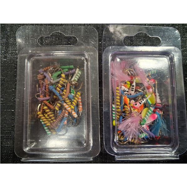 2 - 50 PACKS OF ASSORTED WIRE WORMS / ICE JIGS