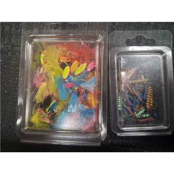2 - 50 PACKS OF ASSORTED WIRE WORMS / ICE JIGS