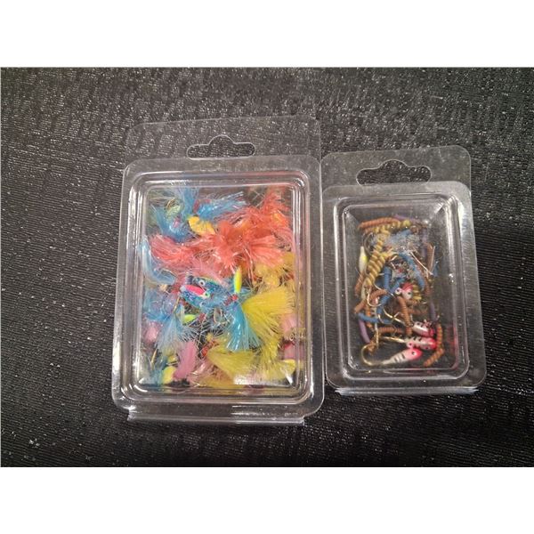 2 - 50 PACKS OF ASSORTED WIRE WORMS / ICE JIGS