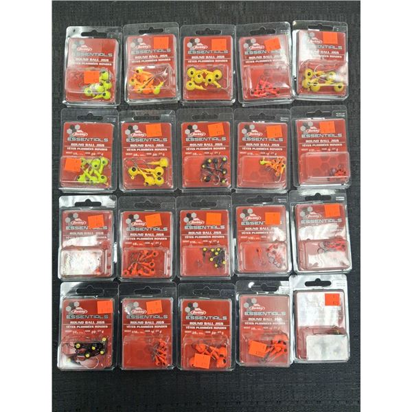 BERKLEY ROUND BALL JIGS - ASSORTED SIZES AND COLORS - 20 ITEMS