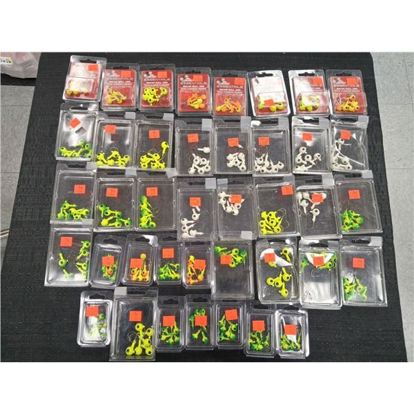 BERKLEY BALL JIGS AND MISC. JIGS - ASSORTED SIZES AND COLORS - 40 ITEMS