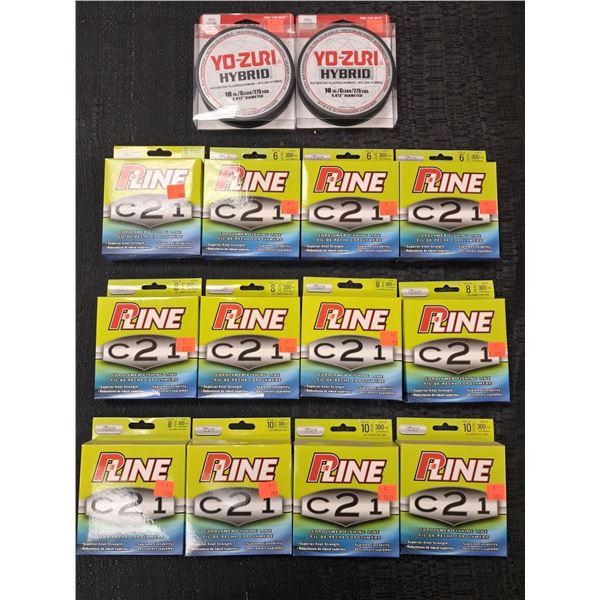 C21 P-LINE FISHING LINE (6LB, 8LB, 10LB) YO-ZURI HYBRID (10LB) - 14 ITEMS