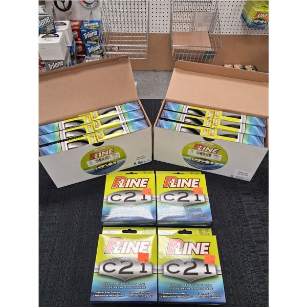 P LINE FISHING LINE 3X6LB, 7X 10LC, 6X 8LB - ALL 300 YD EACH - 16 PC