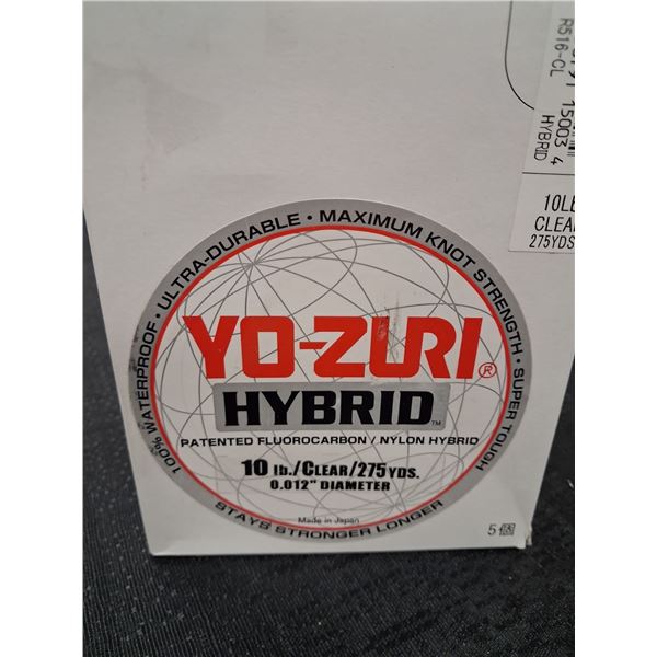 YO ZURI HYBRID FISHING LINE 10LB, 275 YD, CLEAR 5PC