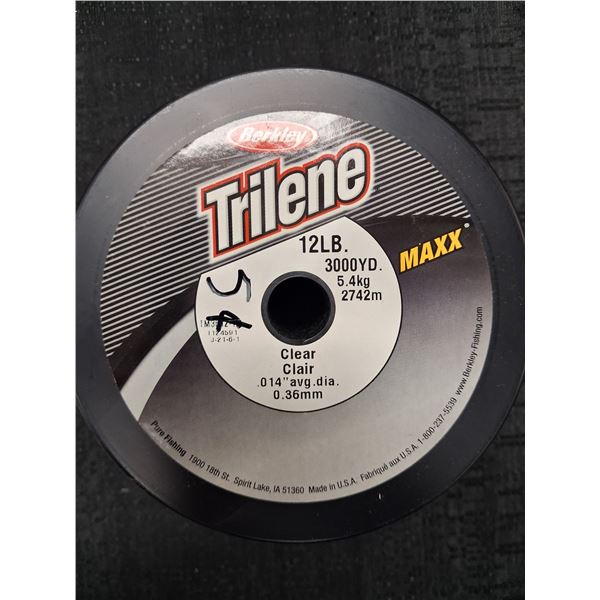 BERKLEY TRILENE MAXX 12LB, 3000 YD, CLEAR - 1PC