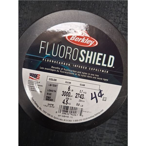 BERKLEY FLUOROSHIELD 6LB, 3000 YD, CLEAR 1PC