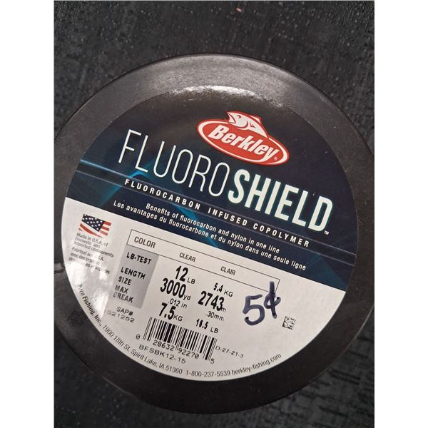 BERKLEY FLUOROSHIELD 12LB, 3000 YD, CLEAR 1PC