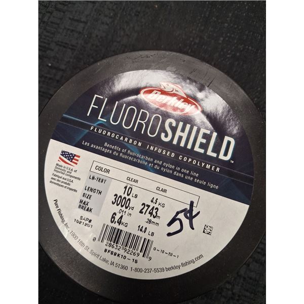BERKLEY FLUOROSHIELD 10LB, 3000 YD, CLEAR 1PC