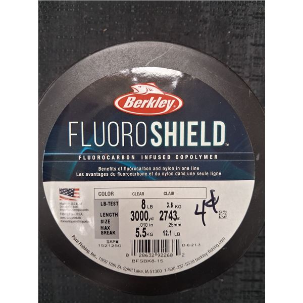 BERKLEY FLUOROSHIELD 8LB, 3000 YD, CLEAR 1PC