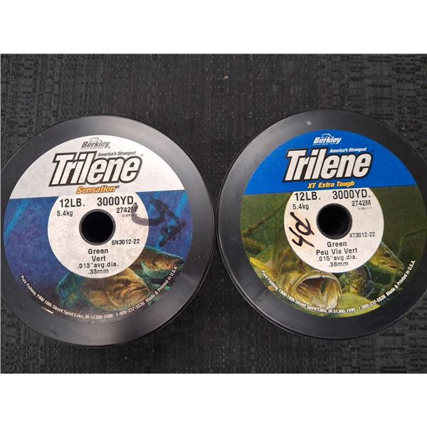 TRILENE SENSATION XT FISHING LINE, 12LB, 3000 YDS, GREEN, 2PC