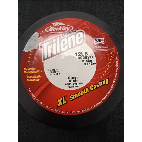 BERKLEY TRILENE XL SMOOTH CAST 12LB, 3000YD, CLEAR, 1PC