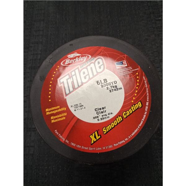 BERKLEY TRILENE XL SMOOTH CAST 6LB, 3000YD, CLEAR, 1PC