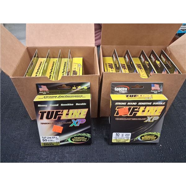 TUF-LINE 50LB YELLOW, 50LB GREEN - BOTH 200 YDS - 11PC