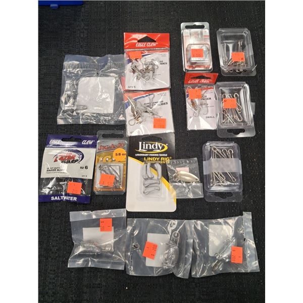 MIXED LOT OF WEIGHTS, SINKER SLIDES - 15PC