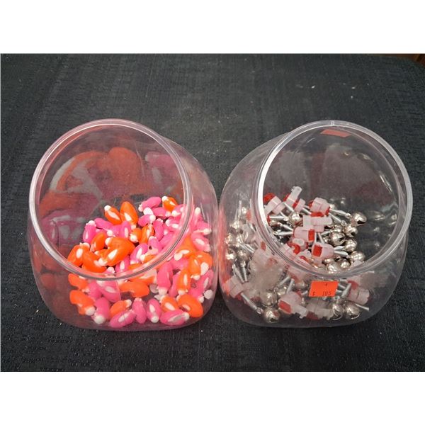 LOT OF INDICATOR BELLS & AIRPLACE INDICATORS - 2 CONTAINERS