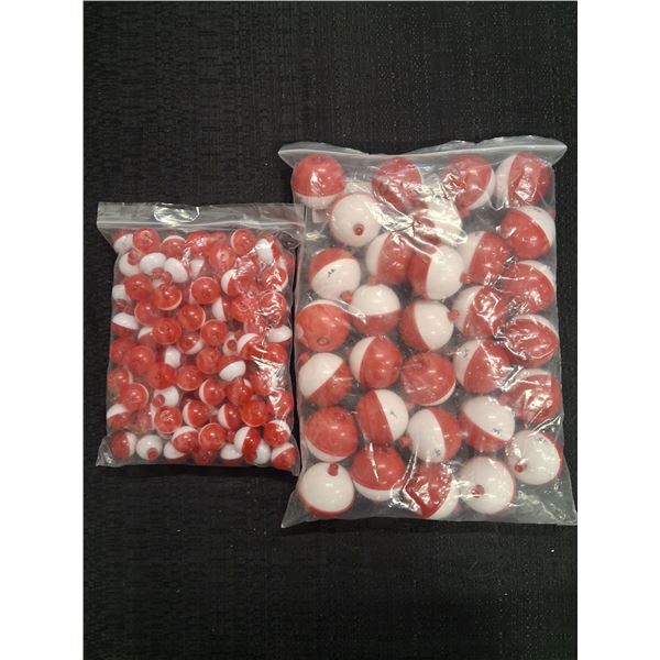 LARGE BAG OF ASSORTED SNAP ON FLOATS