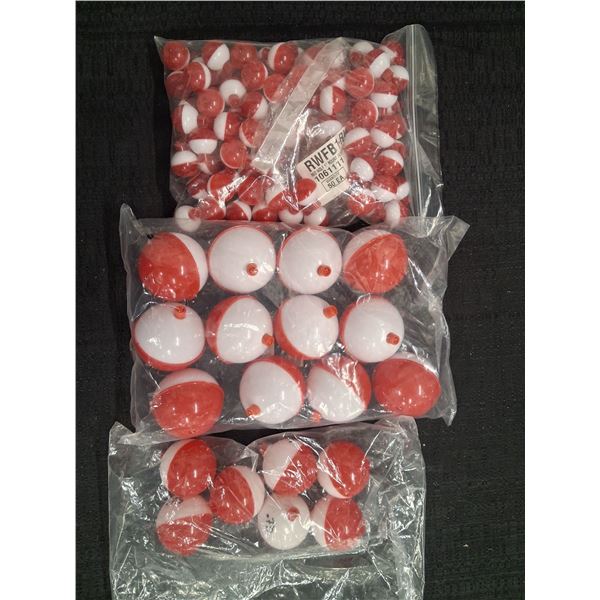 LARGE BAG OF ASSORTED SNAP ON FLOATS