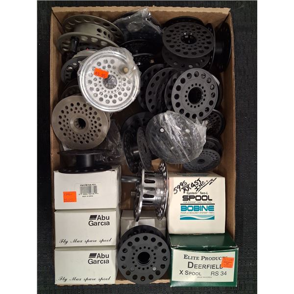 MIX OF FLY SPOOLS - VARIETY - 1 BOX
