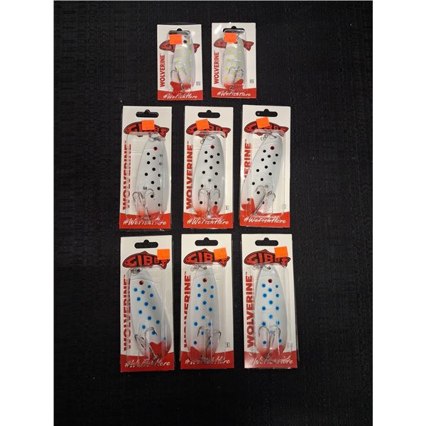 MIXED LOT OF GIBBS HOOKS WOLVERINE SIZE 3.5", 5" VARIOUS COLORS - 1 BAG
