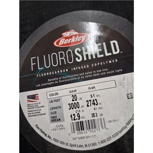 BERKLEY FLUOROSHIELD 20LB, CLEAR, 3000YDS