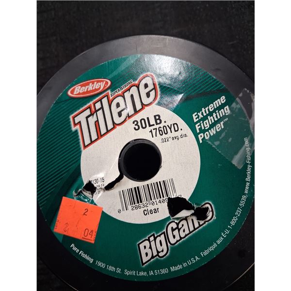 BERKLEY BIG GAME TRILENE 30LB, MONO CLEAR 1760YDS