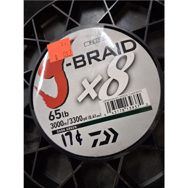 J-BRAID 65LB. DARK GREEN BRAIDED 3300 YDS