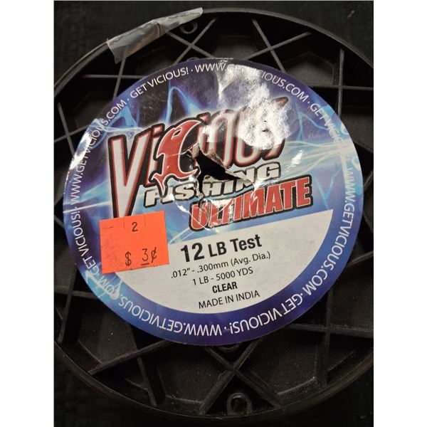 VICIOUS MONO 12LB. CLEAR, 5000YDS