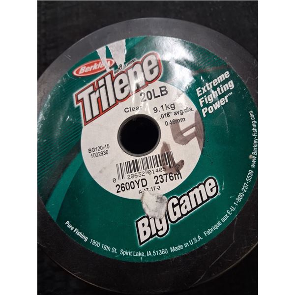 BERKLEY TRILENE BIG GAME MONO 20LB, CLEAR, 2600 YDS