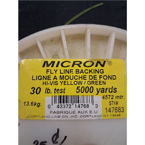 MICRON YELLOW FLY LINE BACKING 30LB. 5000YDS