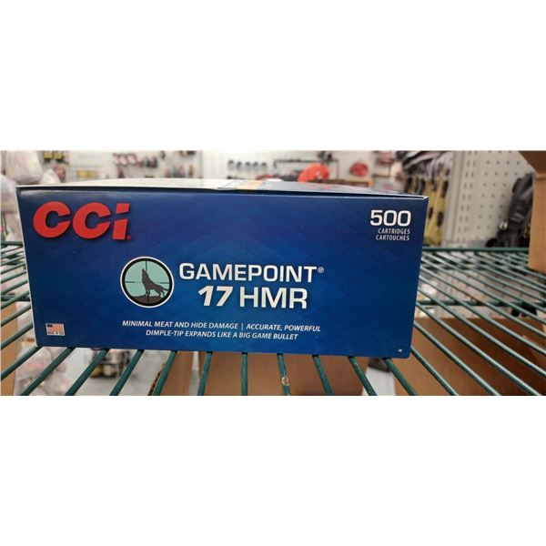 CCI 17 HMR, 17GR, GAME POINT 500 ROUNDS - PAL REQ. NO SHIPPING