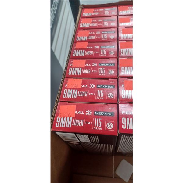 FEDERAL 9MM LUGER 115GR, FMJ X7 BOXES OF 50 - PAL REQ. NO SHIPPING