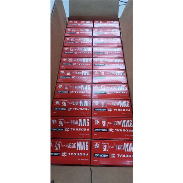 FEDERAL 9MM LUGER 115GR, FMJ X10 BOXES OF 50 - PAL REQ. NO SHIPPING