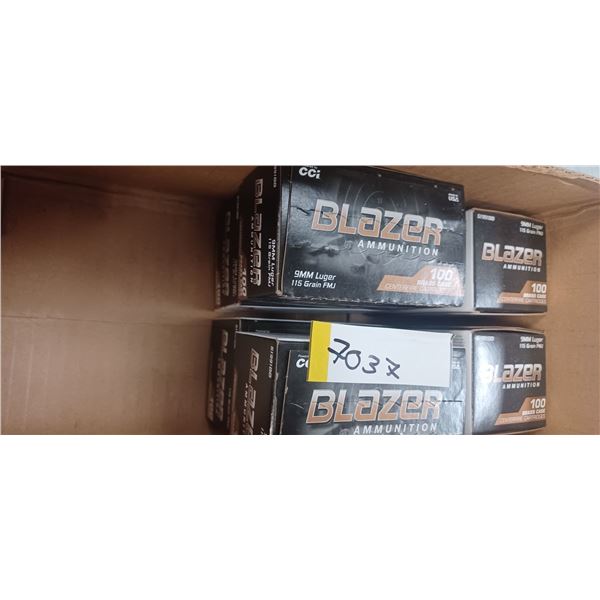 BLAZER 9MM LUGER 115GR FMJ 600 RNDS - PAL REQ. NO SHIPPING