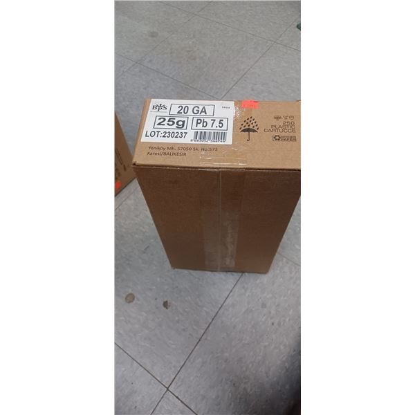 250 RNDS BPS 20GA MAGNUM 3" 7 1/2 SHOT - PAL REQ. NO SHIPPING
