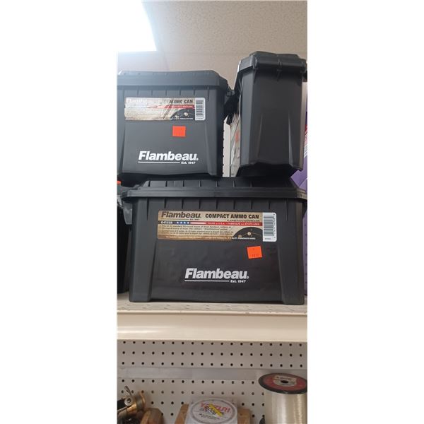 3 FLAMBEAU MINI AMMO CANS