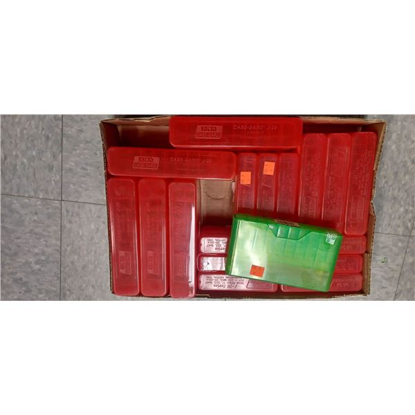 18 ASSORTED SIZES - 20 ROUND AMMO BOXES
