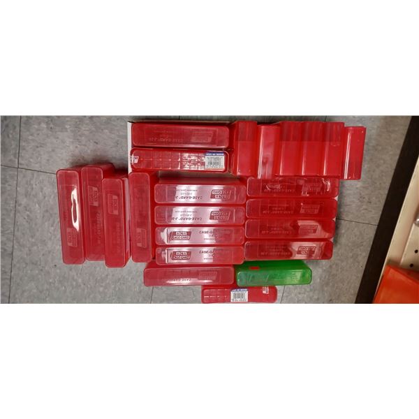23 PC ASSORTED MJM 20 SHELL AMMO CASES